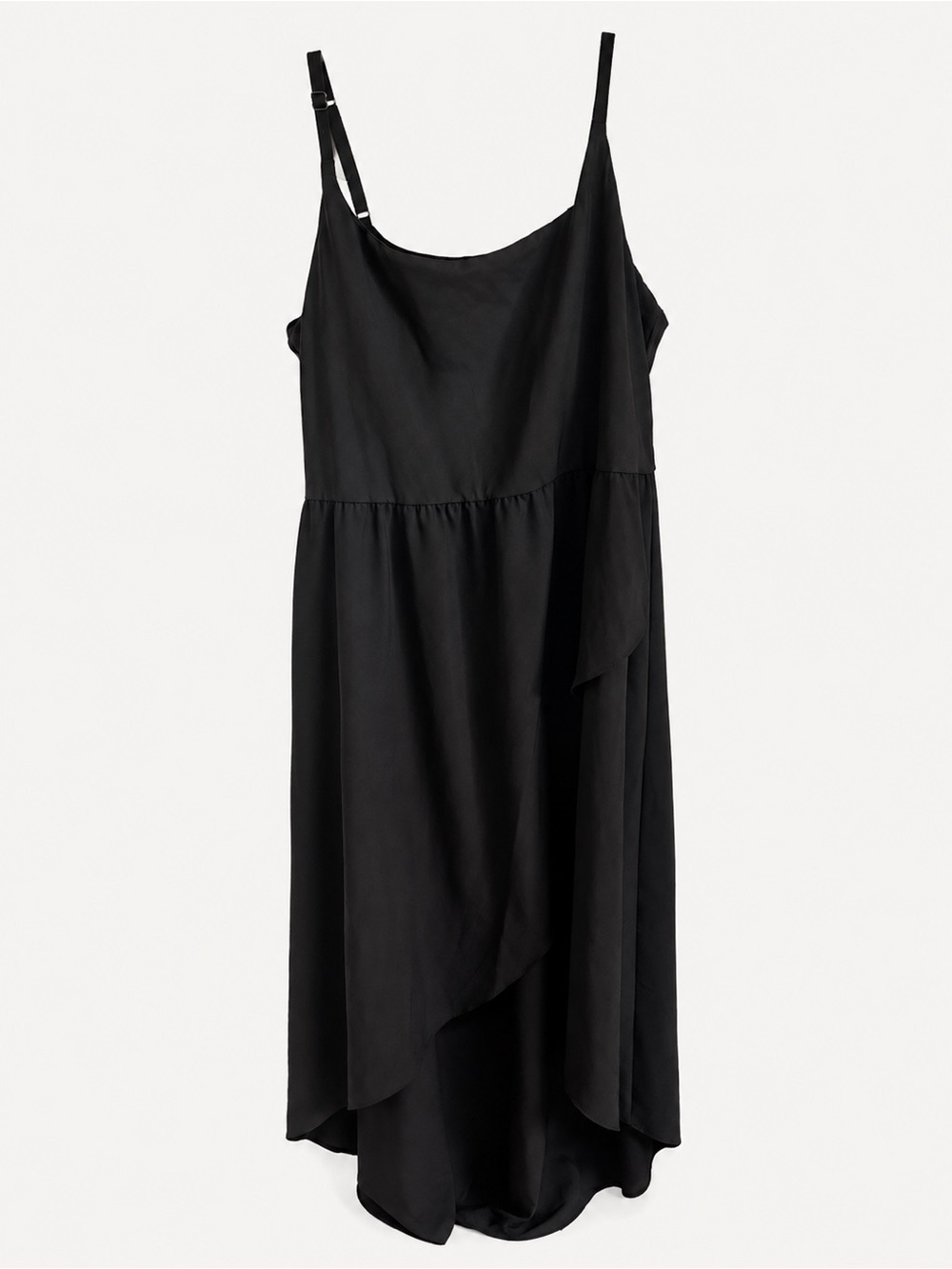 HALARA Black Tiered Maxi Dress XL | Spaghetti Strap A-Line